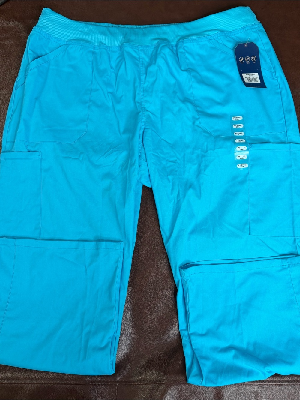 Women’s Cherokee Cargo Scrub Pants in Turquoise